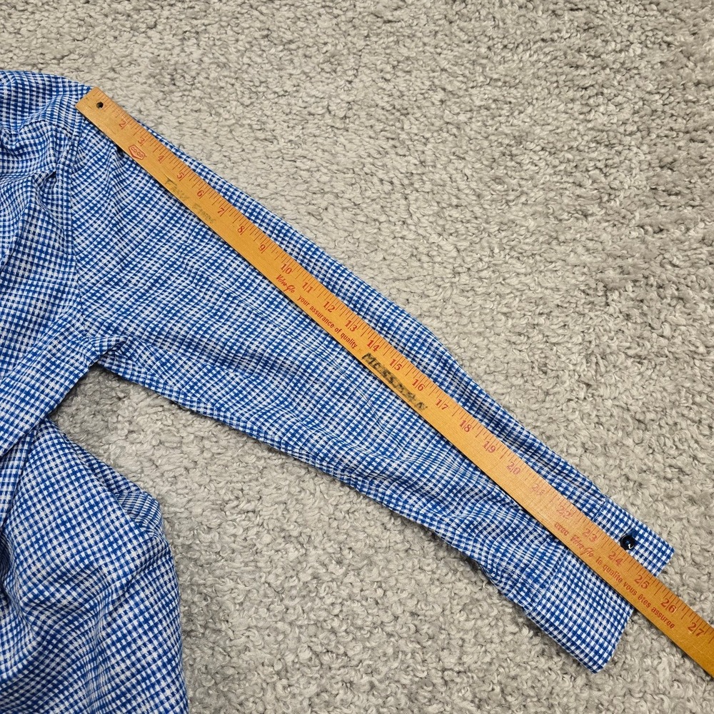 Robert Graham Men's Blue Check Button Up Shirt 2XL Tailored Fit Office Party - Picture 9 of 10